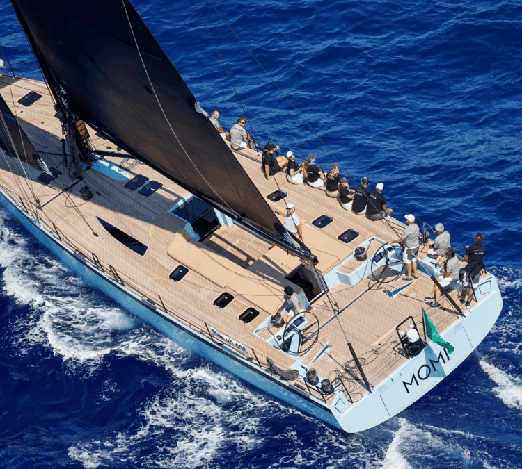 S/Y MOMI M80 for Sale: A Carbon Maxi That Blends Race Power with Refined Cruise Life